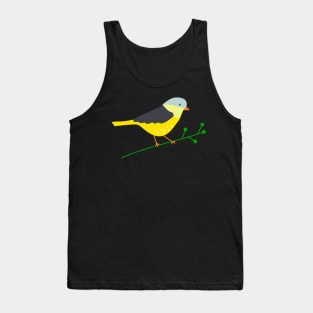 Colorful yellow bird Tank Top